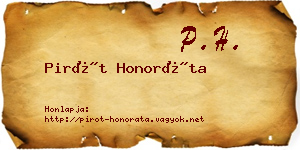 Pirót Honoráta névjegykártya